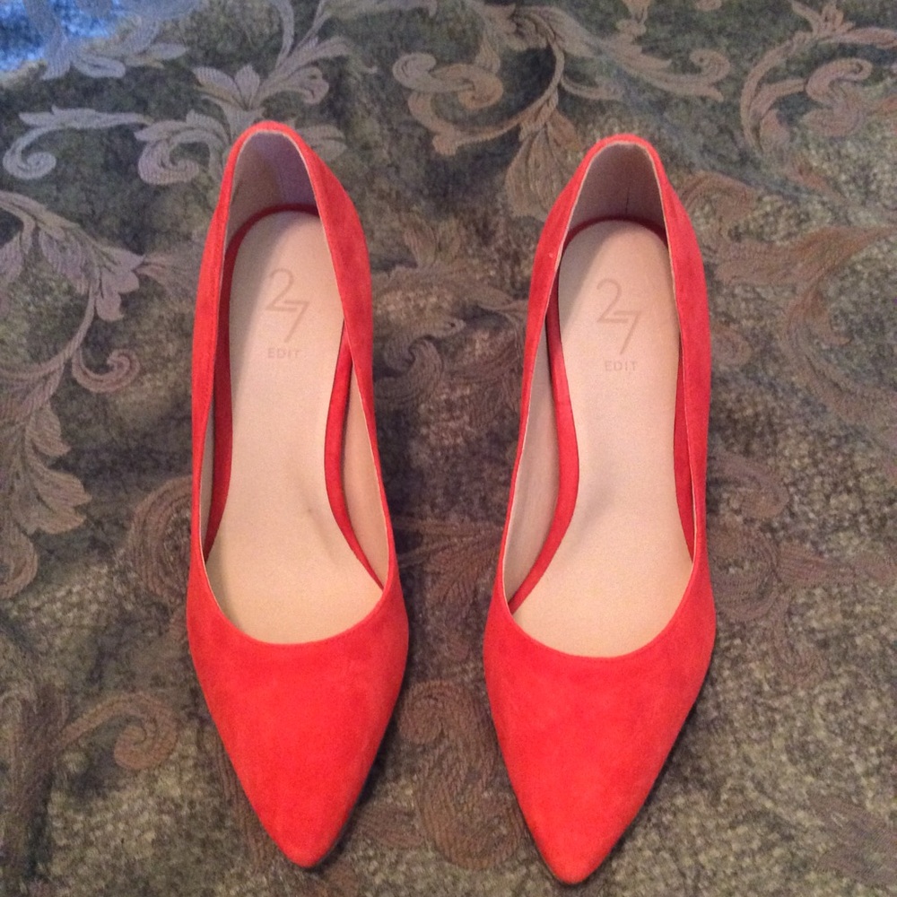 Elegant Redish/orange Women's Heels - Picture 7 of 8